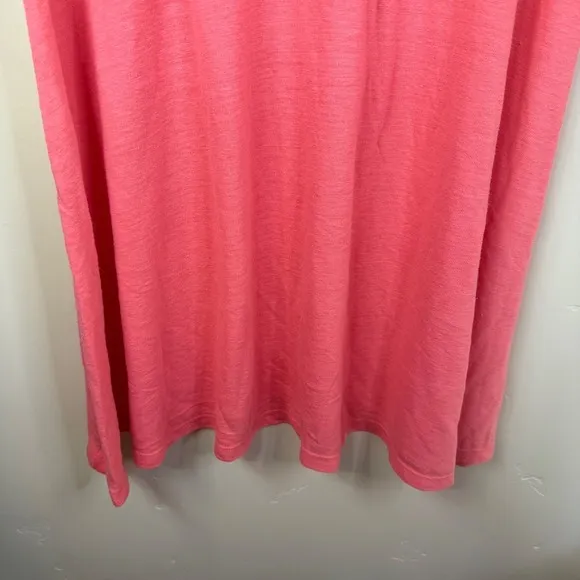 Old Navy XL Linen Coral Pink Knit Short‎ Sleeve T-Shirt Dress Womens Travel Work - Image 4