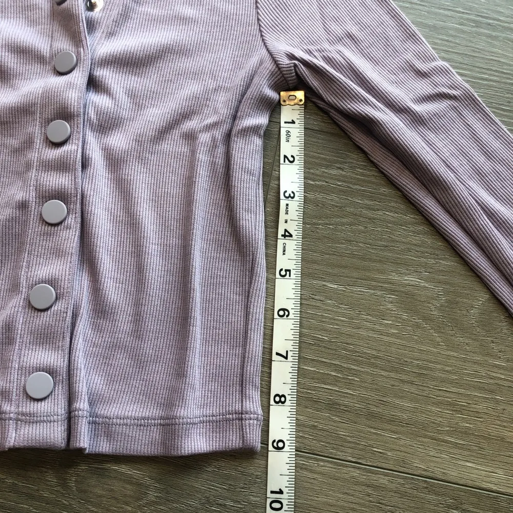 Outdoor Voices Earl Grey CozyRib Cropped Cardigan Womens Size XS - Image 7