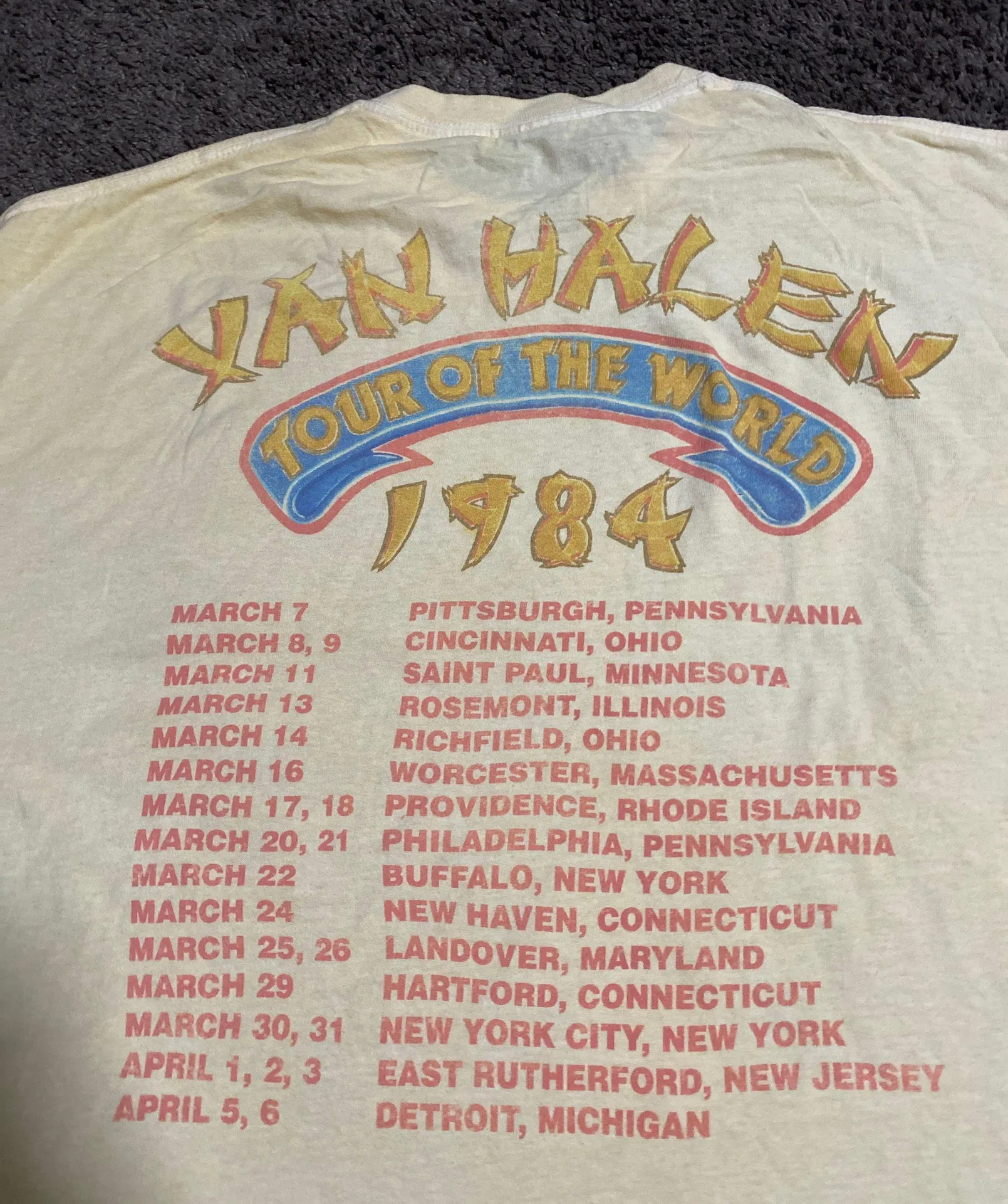 Van Halen Yellow Oversized Tee S/M - Image 7
