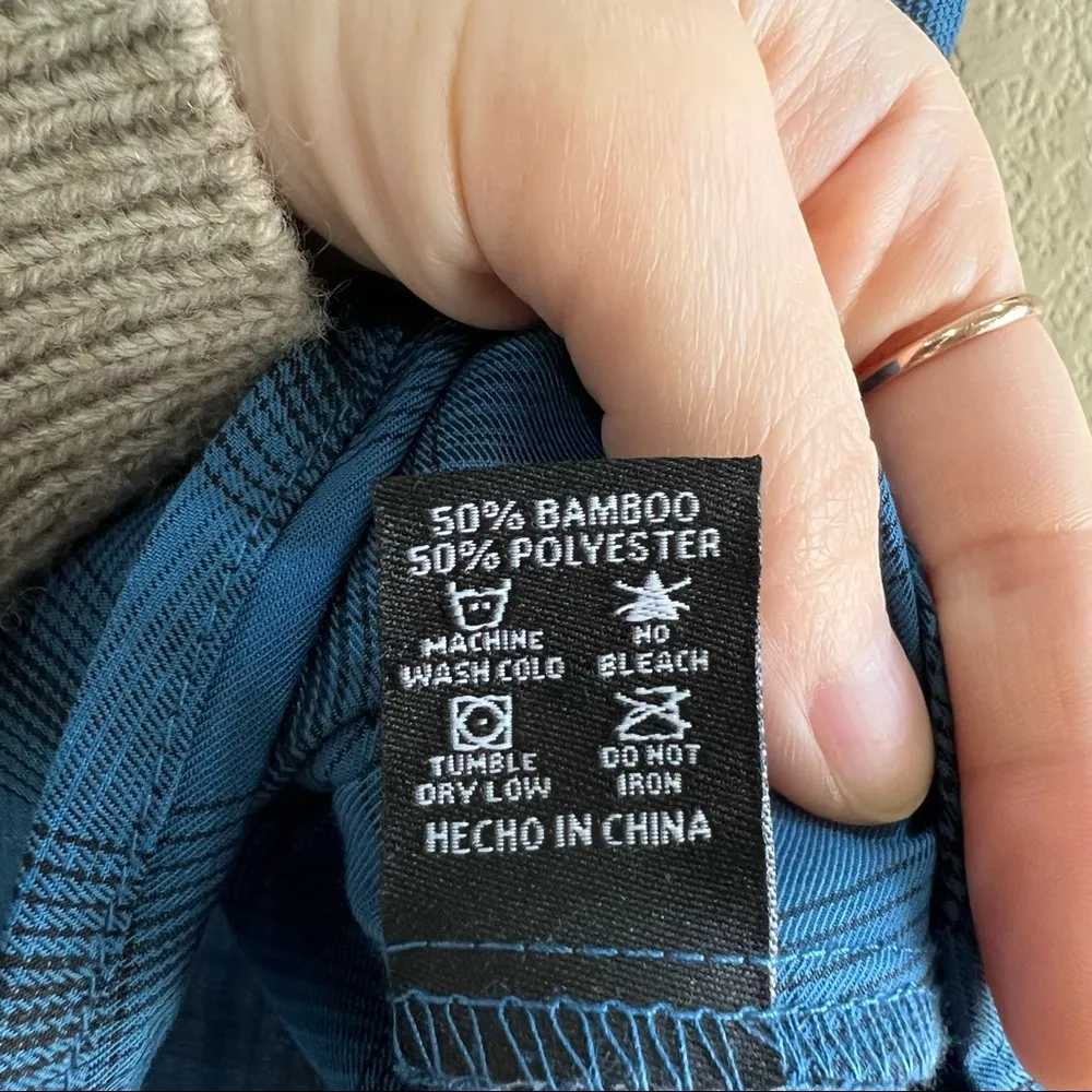 Dixxon Flannel Shirt Womens Sz M Caicos Blue Black Plaid Short Sleeve Western Size M - Image 4