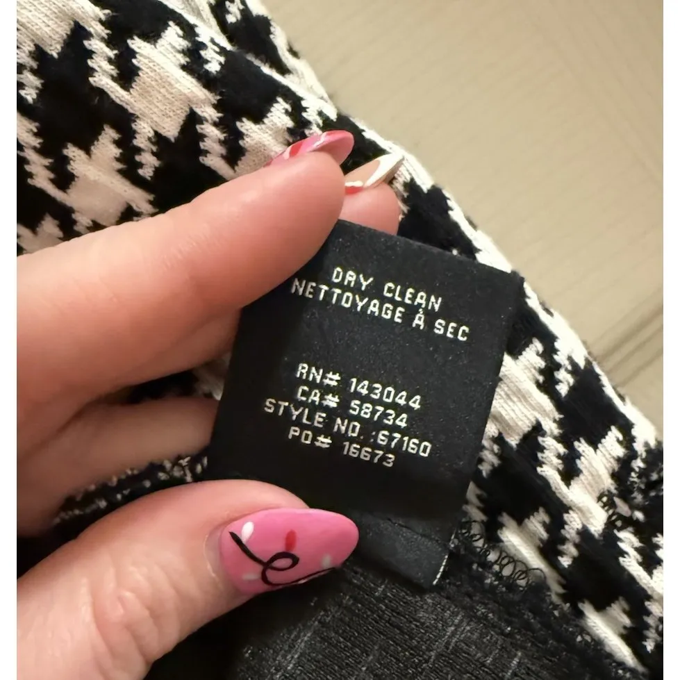 Bagatelle Black White Houndstooth Double Breasted Lined Blazer Women's Sz S EUC! - Image 4