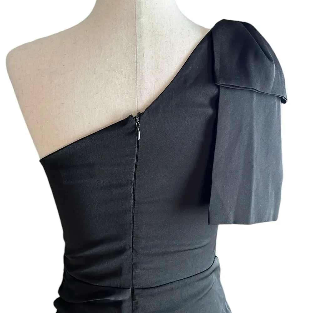 Altar'd State Nicole Party Dress Black One Shoulder Minidress - Image 9