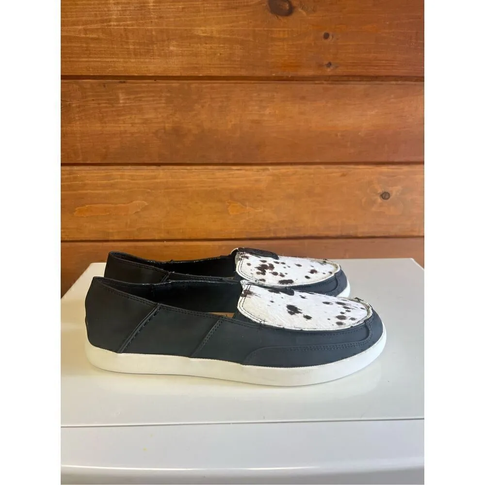YELLOW BOX WOMEN'S OLEVIA COW PRINT SLIP-ON SHOE - MOC TOE Sz 9.5 NWOT - Image 2