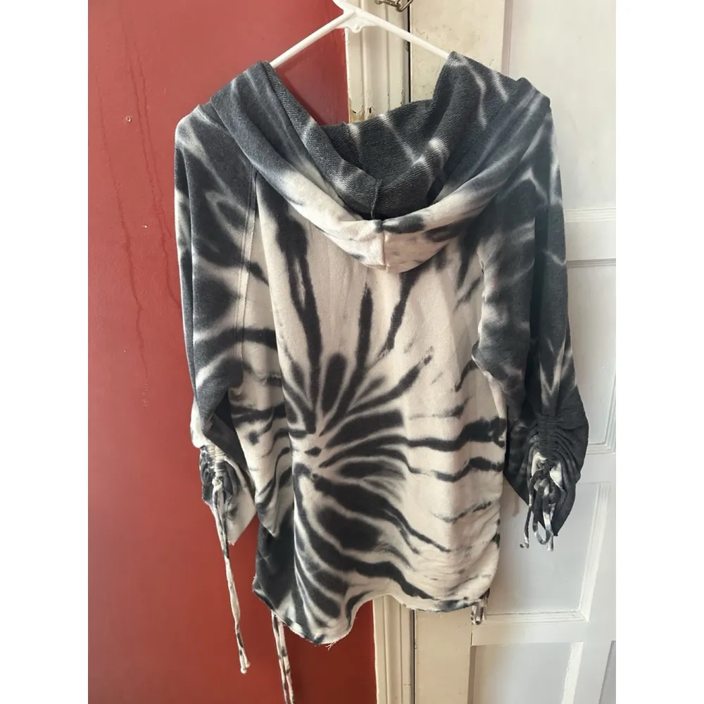 Young Fabulous & Broke Tie-Dye Hooded Sweatshirt Medium Cinched Waist & Cuffs - Image 9