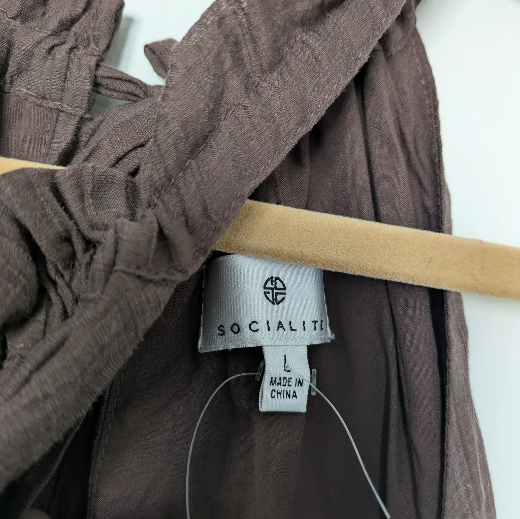 Socialite Sleeveless Tiered Maxi Dress W Flaw Sz L - Image 4