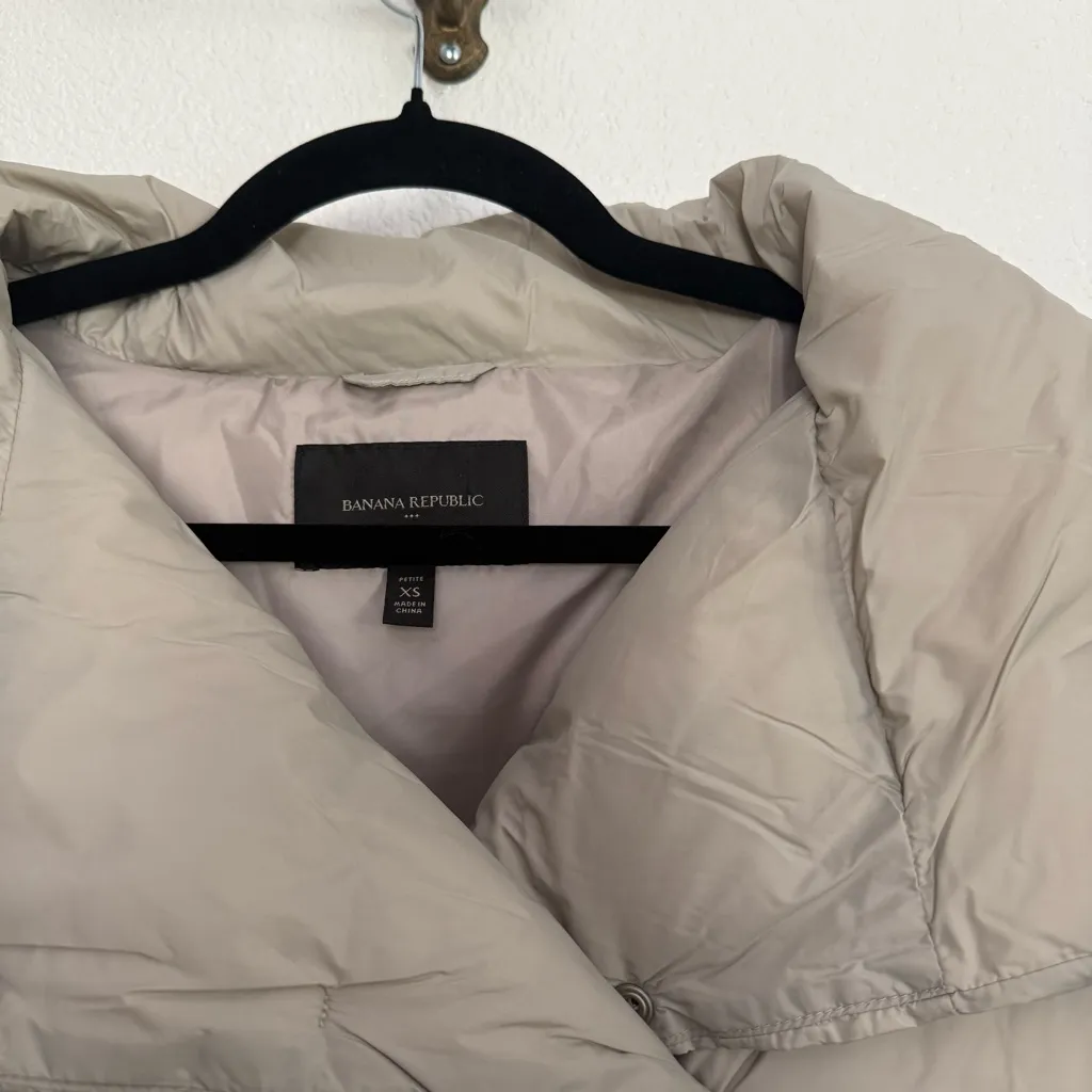 Banana Republic Oversized Puffer Coat Jacket XS Petite - Image 3
