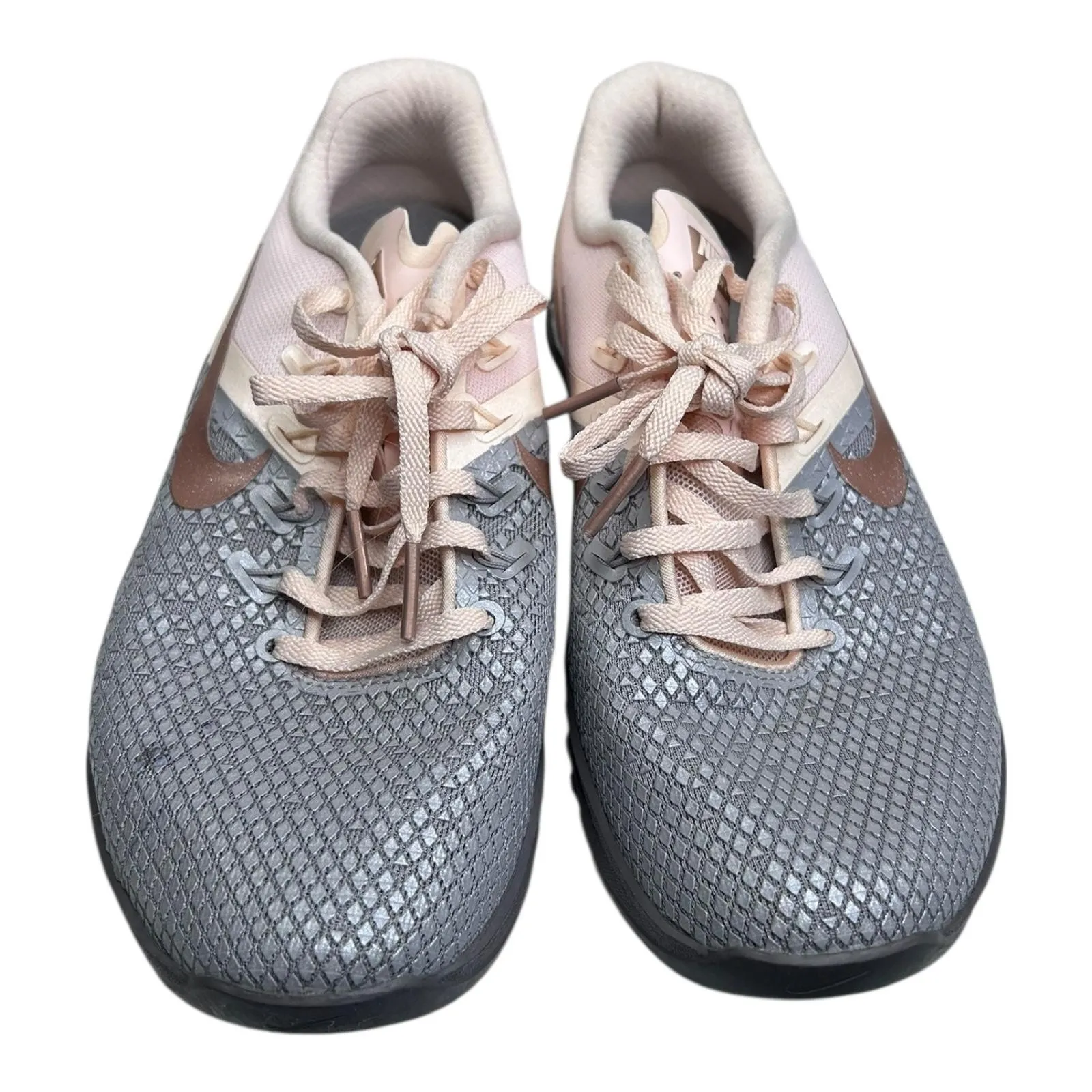 Nike Metcon Training Shoes Womens Size 7.5 Gray Pink Mesh Crossfit Sneakers - Image 9