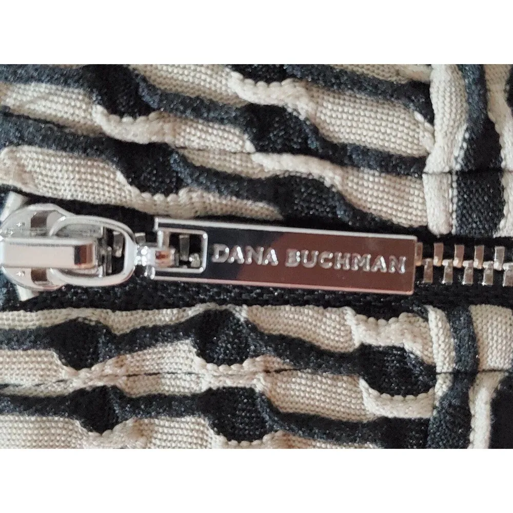 Dana Buchman Women's Black & White Polyester Zip Back Long Sleeve Top Blouse M - Image 6