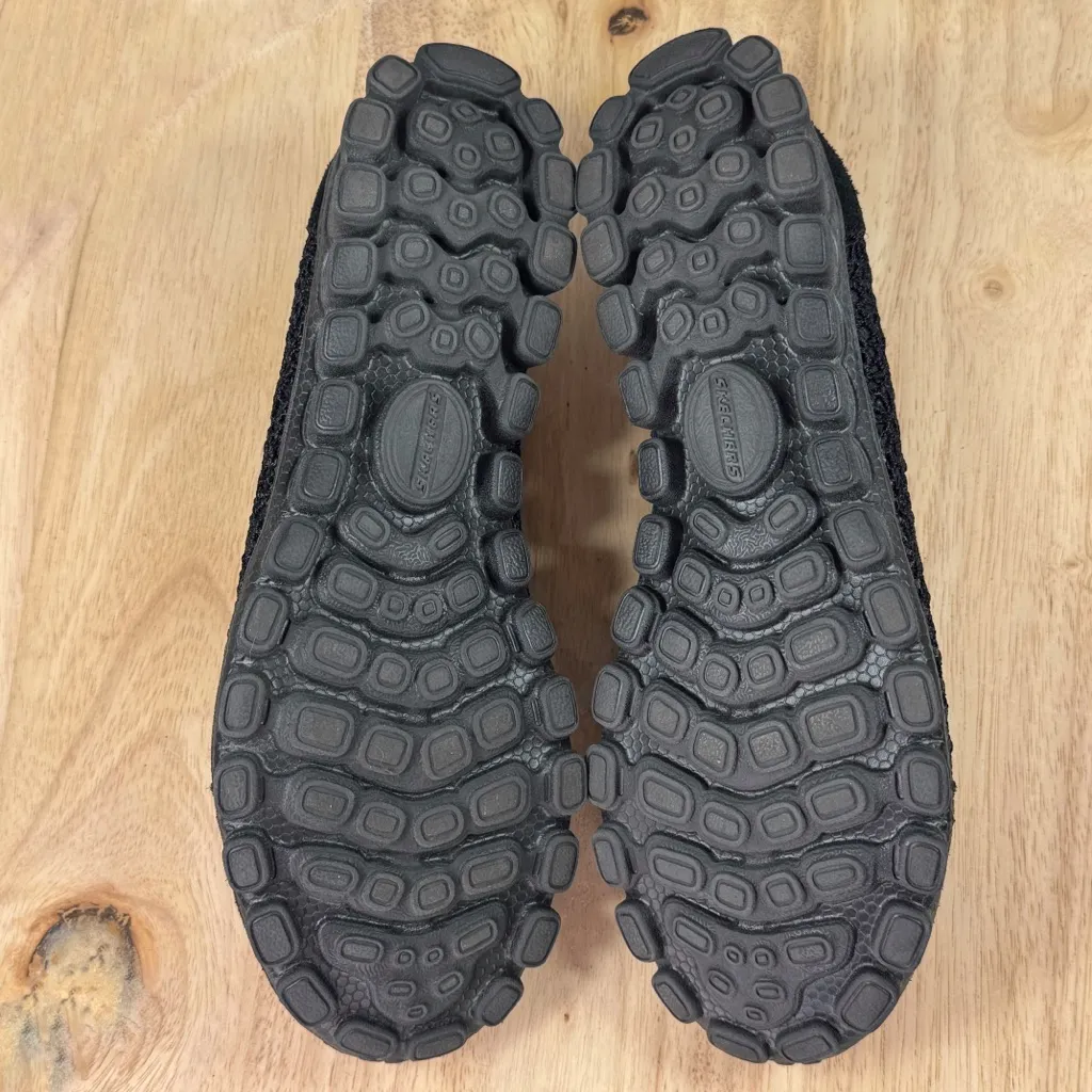 Skechers EZ Flex 2 Sweetpea Lace Suede Slip On Ballet Flats Black Size 8.5 - Image 8