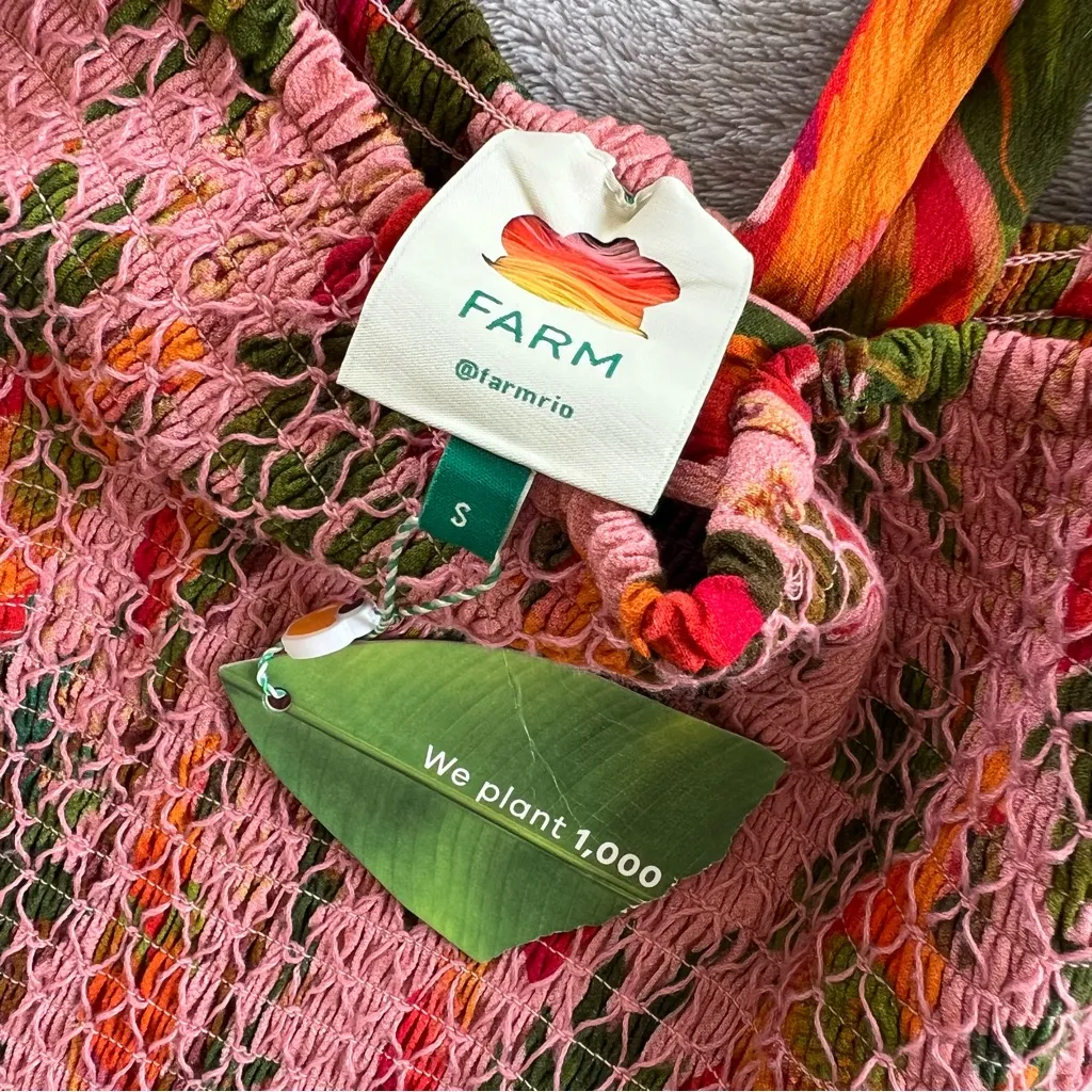 NWT Anthropologie + Rio Mango Trees Smocked Bodice Maxi Dress in Mango Trees - Image 6