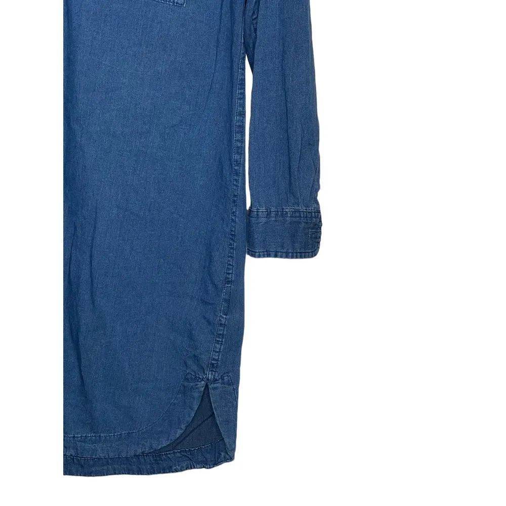 Old Navy Women's Shirtdress Chambray Collared Button Up Pullover Long Sleeved XS - Image 3