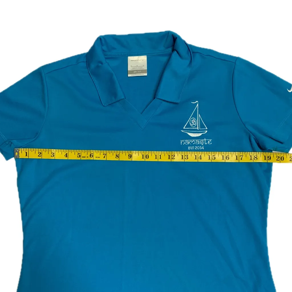 Nike Dri-FIT Namaste BVI 2014 Women’s Polo Shirt Blue - Image 7