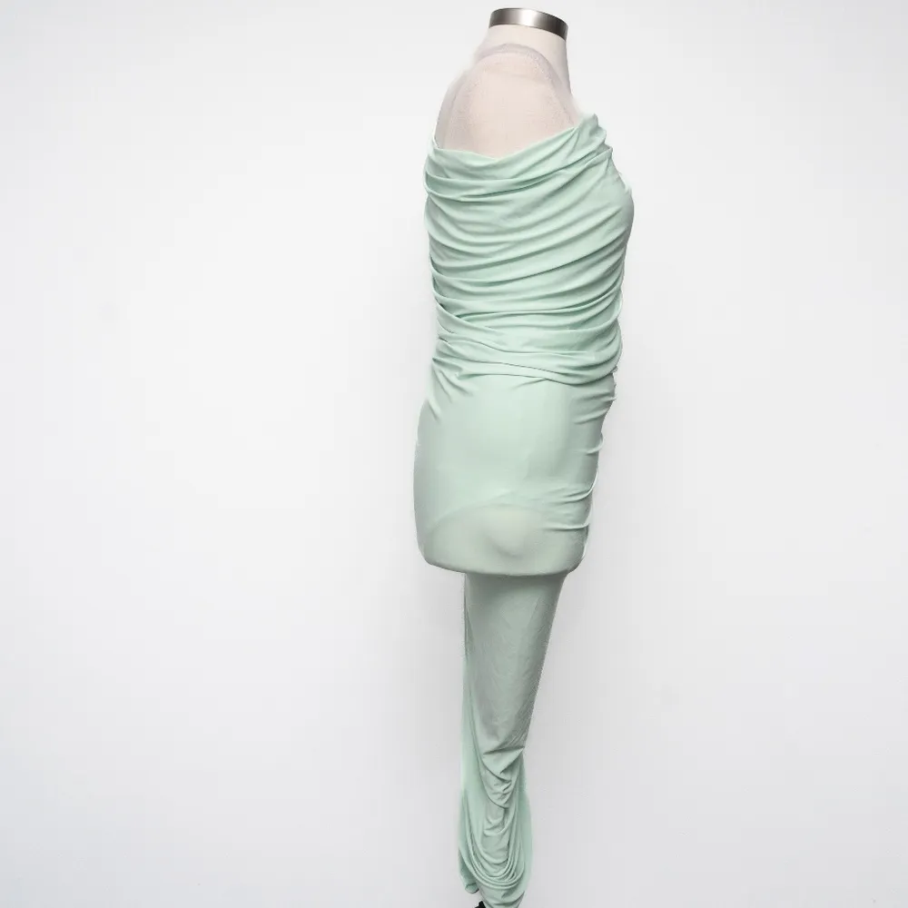 Norma Kamali. Diana Midi Stretch One Shoulder Dress - Image 6