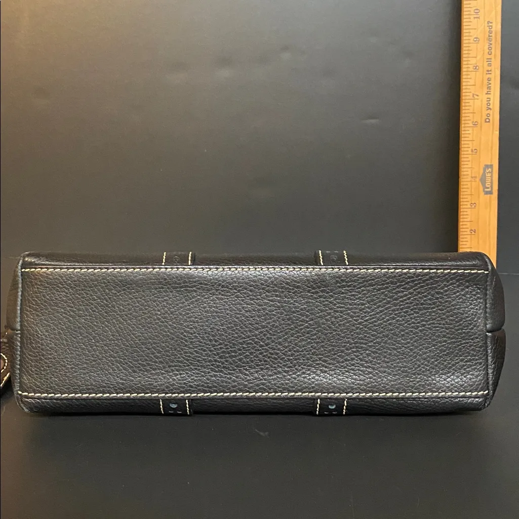 DOONEY BOURKE Black Slouch T’Moro Pebble Leather Shoulder Bag - Image 14