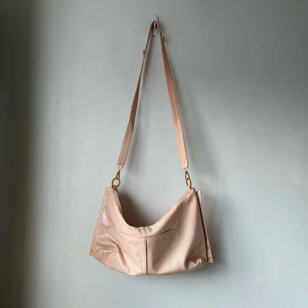 Hammitt Mr. G Champagne Pink Patent Leather Slouch Hobo Bag - Image 6