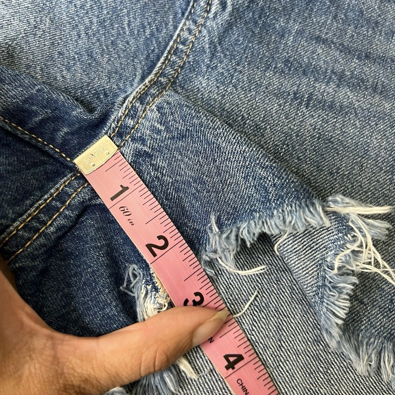 3/$30 American Eagle Denim Shorts Womens 6 Highest Rise 90s Boyfriend - Image 7