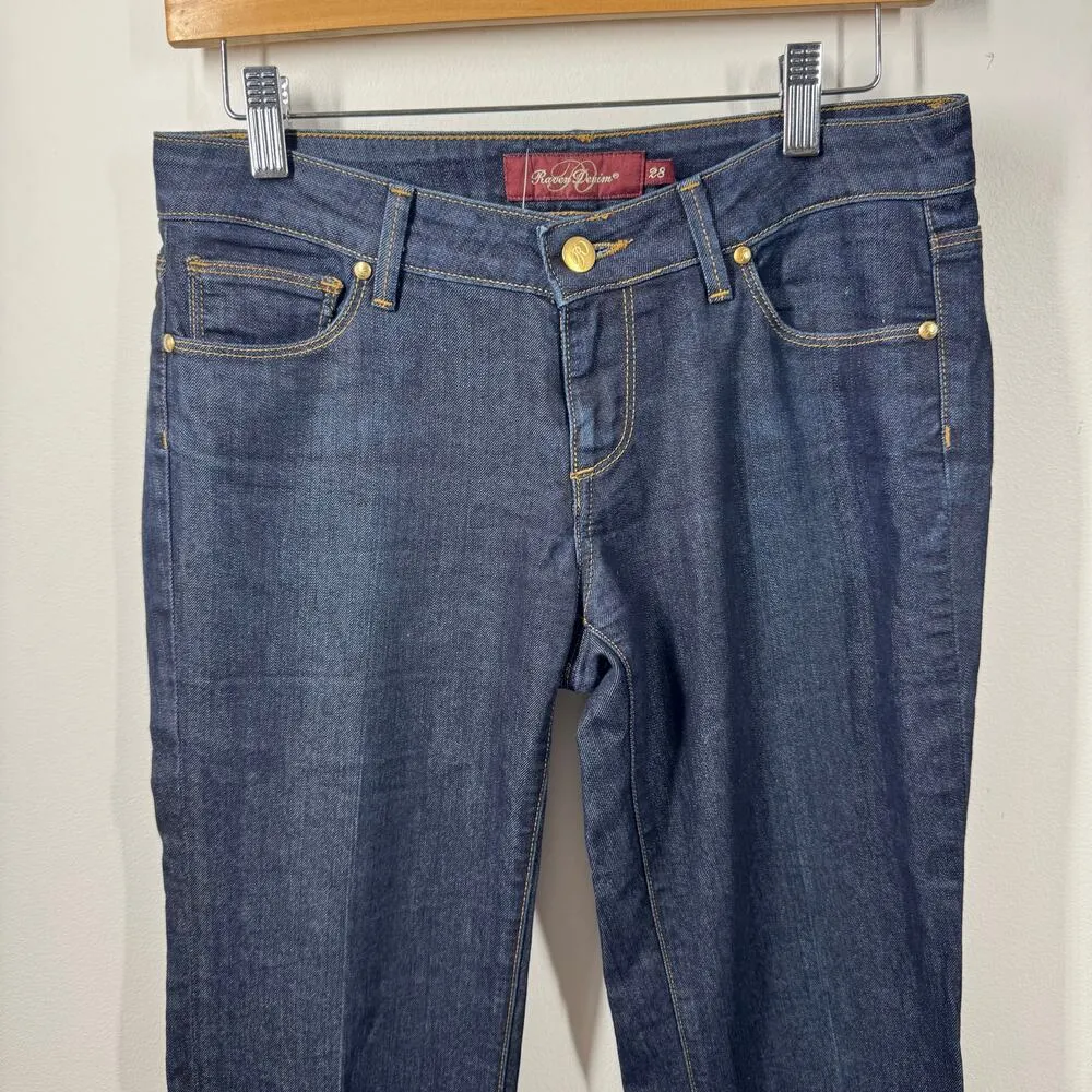 Raven Denim Jean Women 28 Sadie Madison Wash Boot Cut Stretch Low Rise Y2K 6000L Blue - Image 2