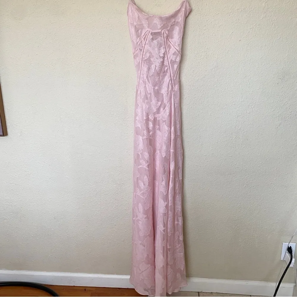 House‎ of Cb 'Seren' Soft Pink Floral Lace Back Maxi Dress NWOT size S - Image 4
