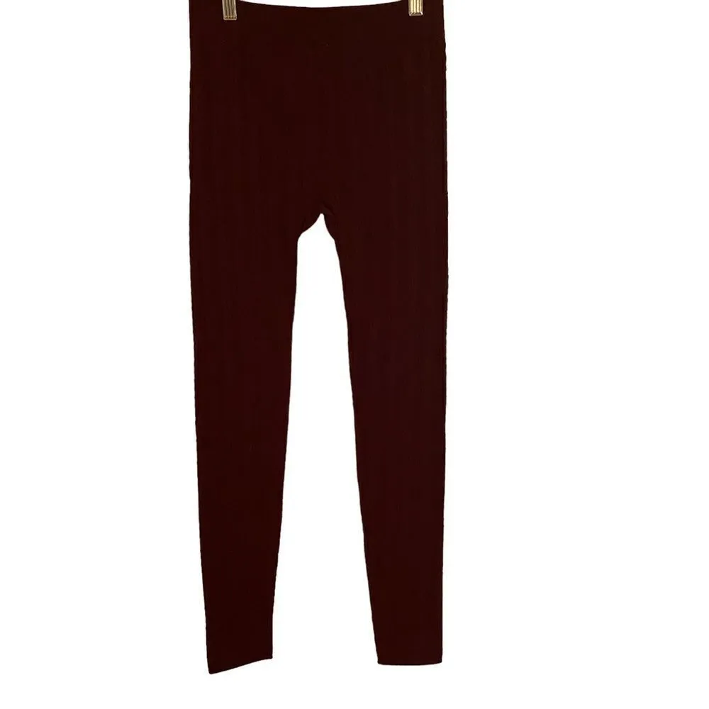 Wild Skye Maroon Sweater leggings medium NWOT Red - Image 4
