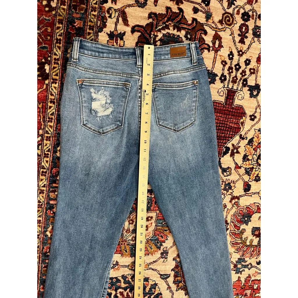 Women’s Judy Blue Boyfriend Fit Destroyed Hole Denim Jean Size 26 - Image 8