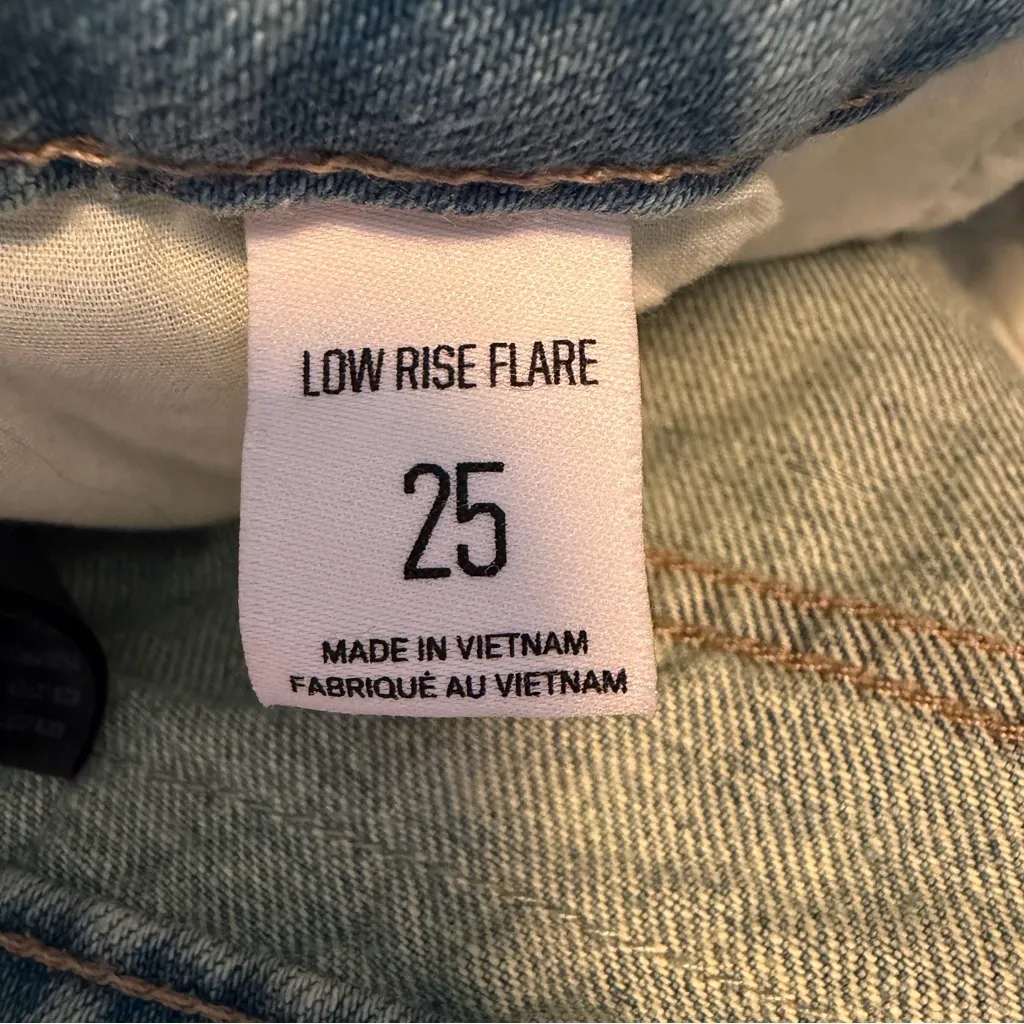 BDG Low Rise Flare Jeans 25 Butterfly Appliqué Y2K Boho Urban Outfitters Cotton - Image 11