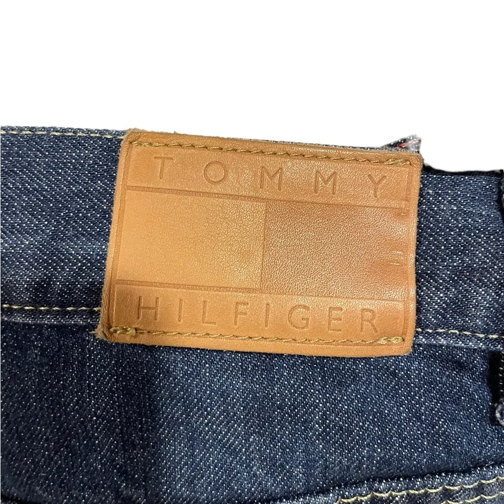 Tommy Hilfiger Y2K Blue Medium Wash Cotton Denim High Rise Flare Retro Jeans - Image 7