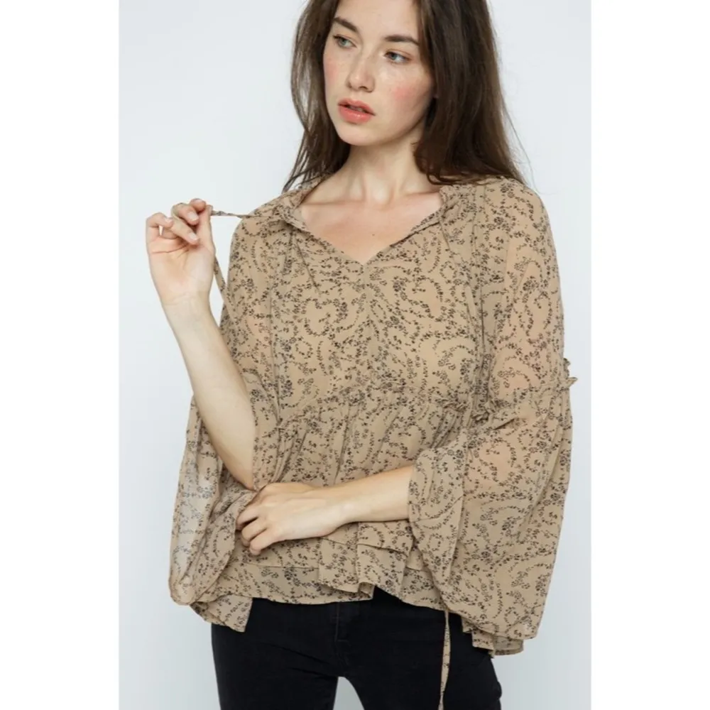 SCOTTSDALE FLUTTER SLEEVE BLOUSE - Image 8