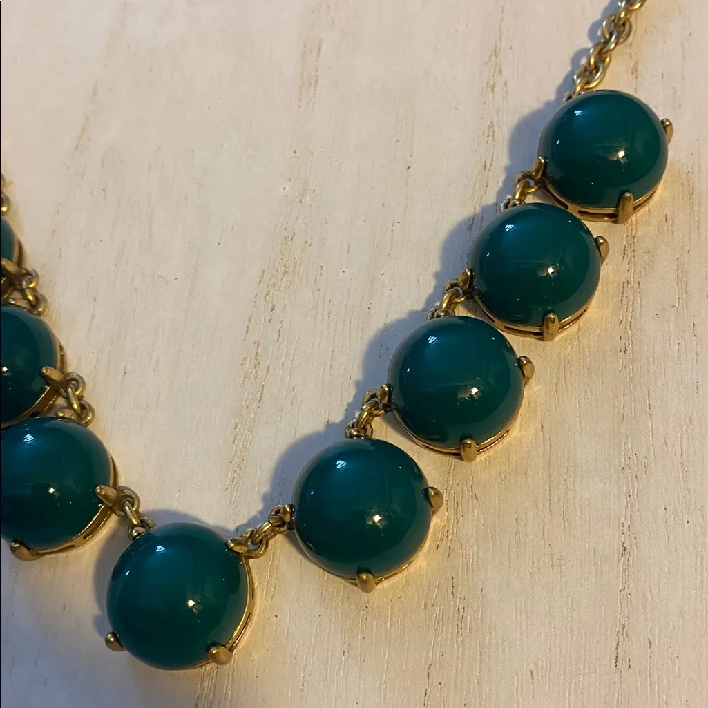J. Crew Gold and green Necklace - Image 3