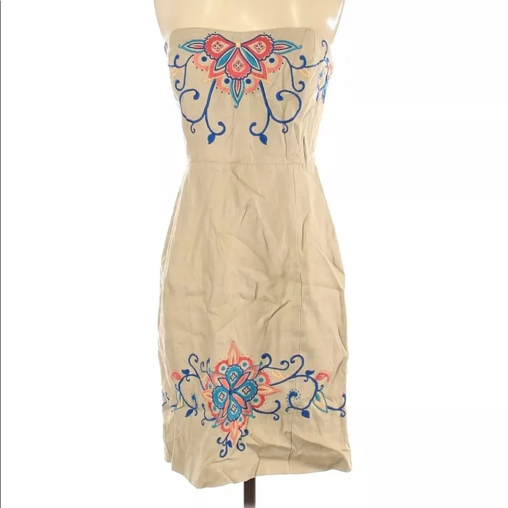 Banana Republic factory size 0 tan linen dress - Image 4