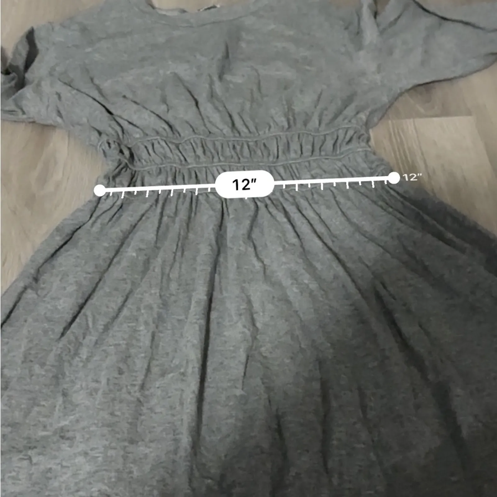 Lulus Fashion Win Charcoal‎ Grey Long Balloon Sleeve Pullover Mini Dress Sz M - Image 11