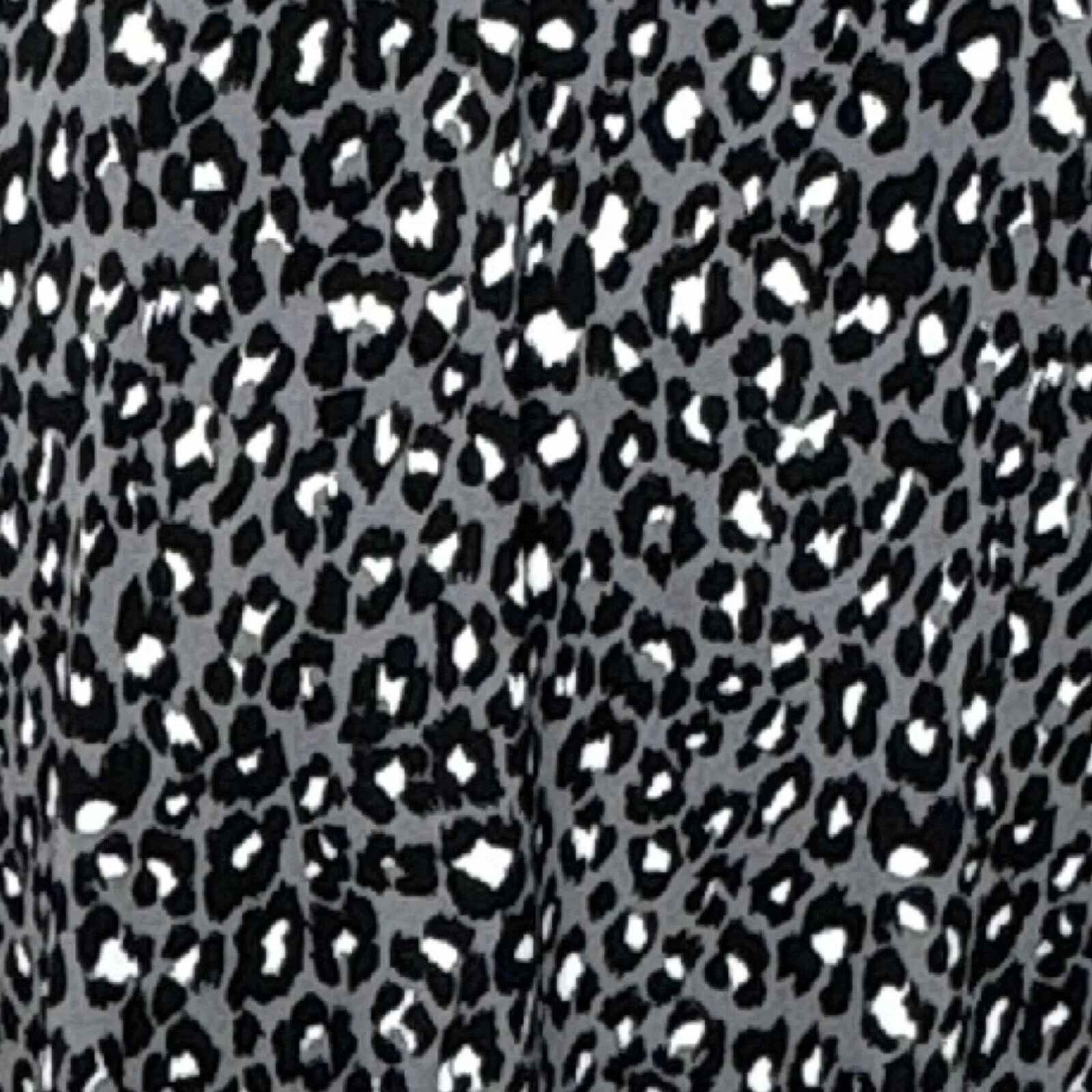 Leota Faux Wrap Midi Dress Womens M Black White Leopard Print Belted‎ Career - Image 6