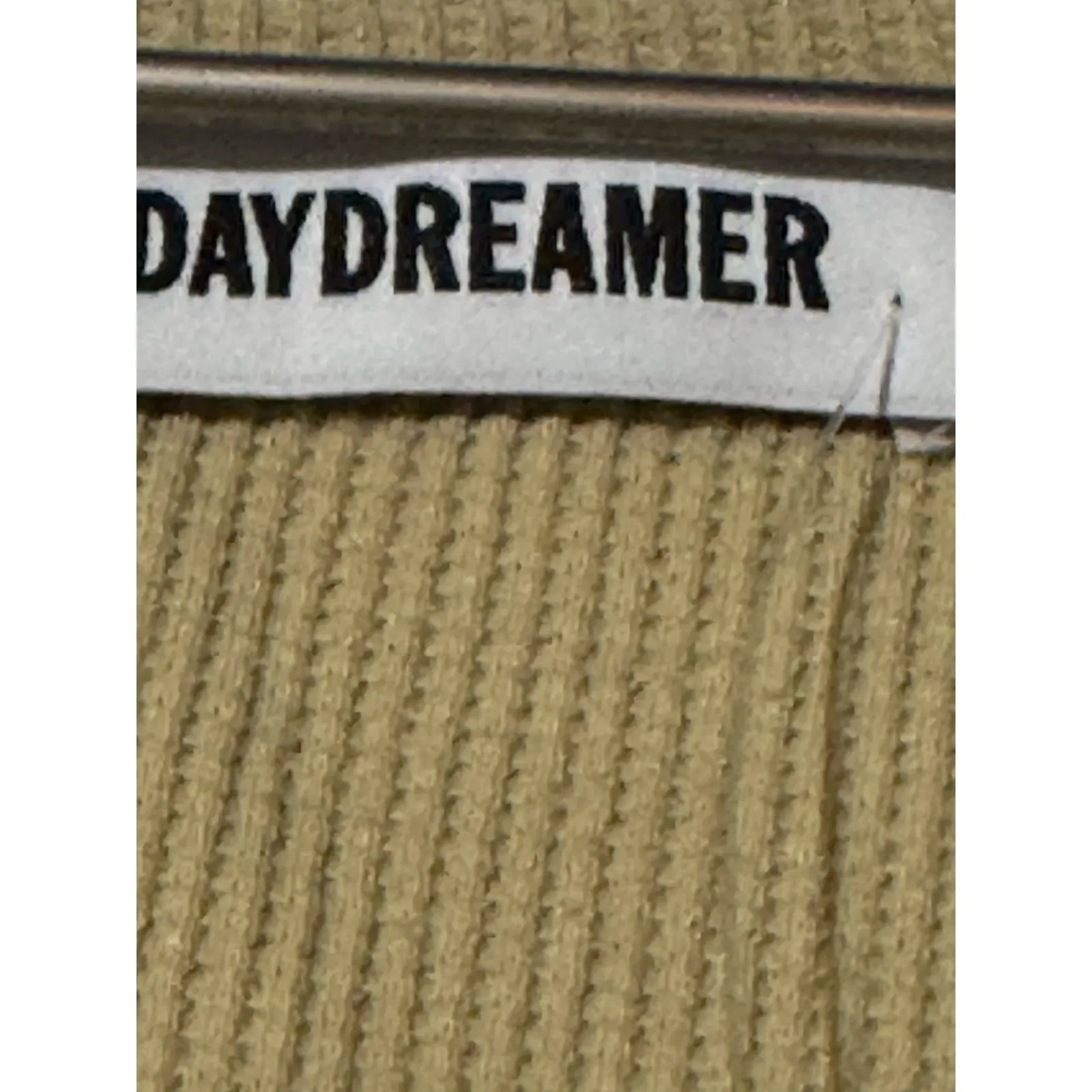 Daydreamer New Queen Thermal XS Khaki Taupe Long Sleeve Top - Image 5