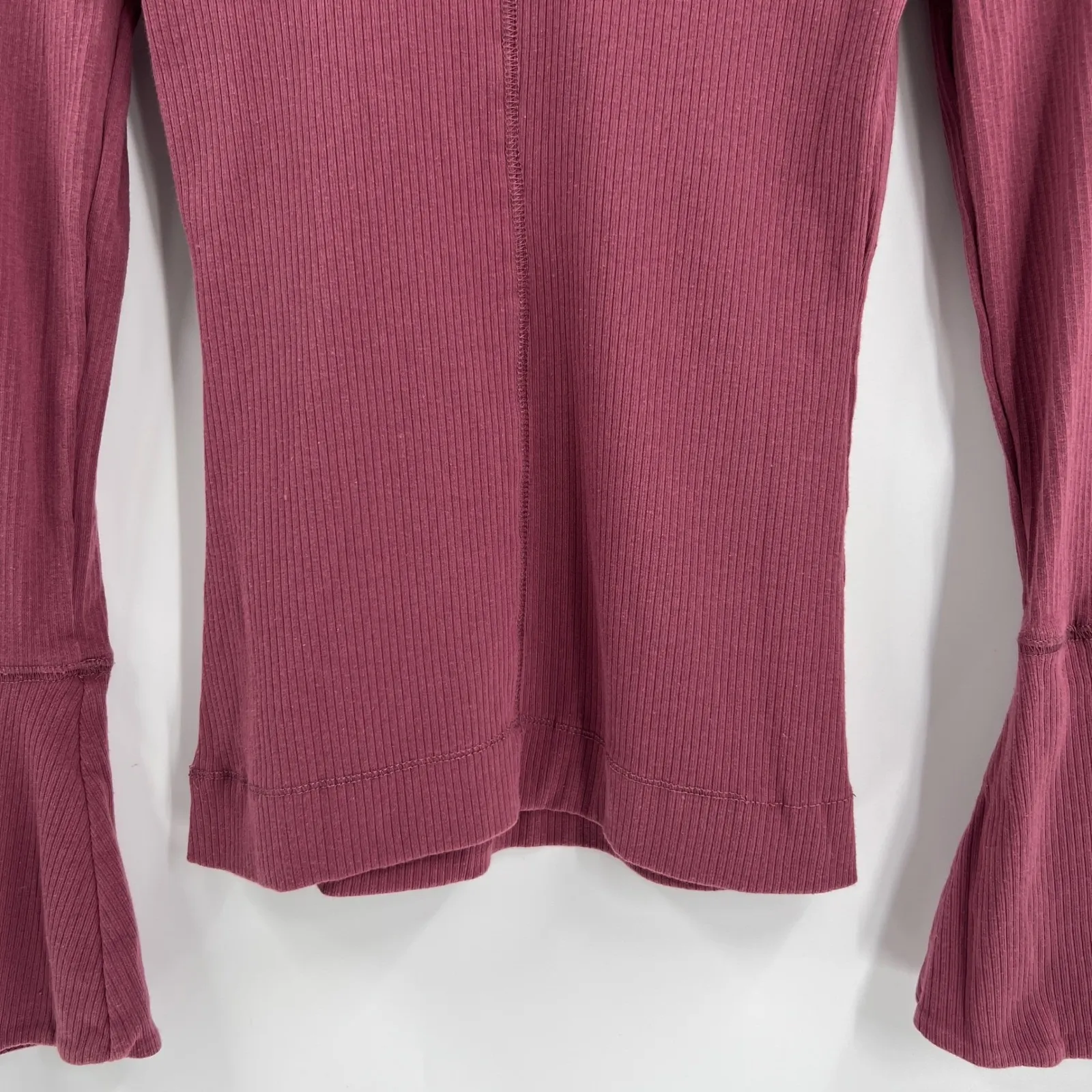 Free People Intimately Sydney Layering Top Small Ribbed Turtleneck Smokey Wings - Image 8