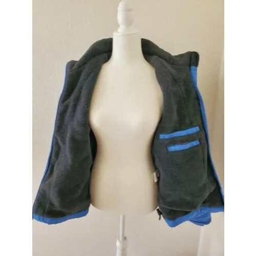 Lands' End Women's Size L Polartec Fleece Lined Parka Coat Purple Blue w/Flaw - Image 3