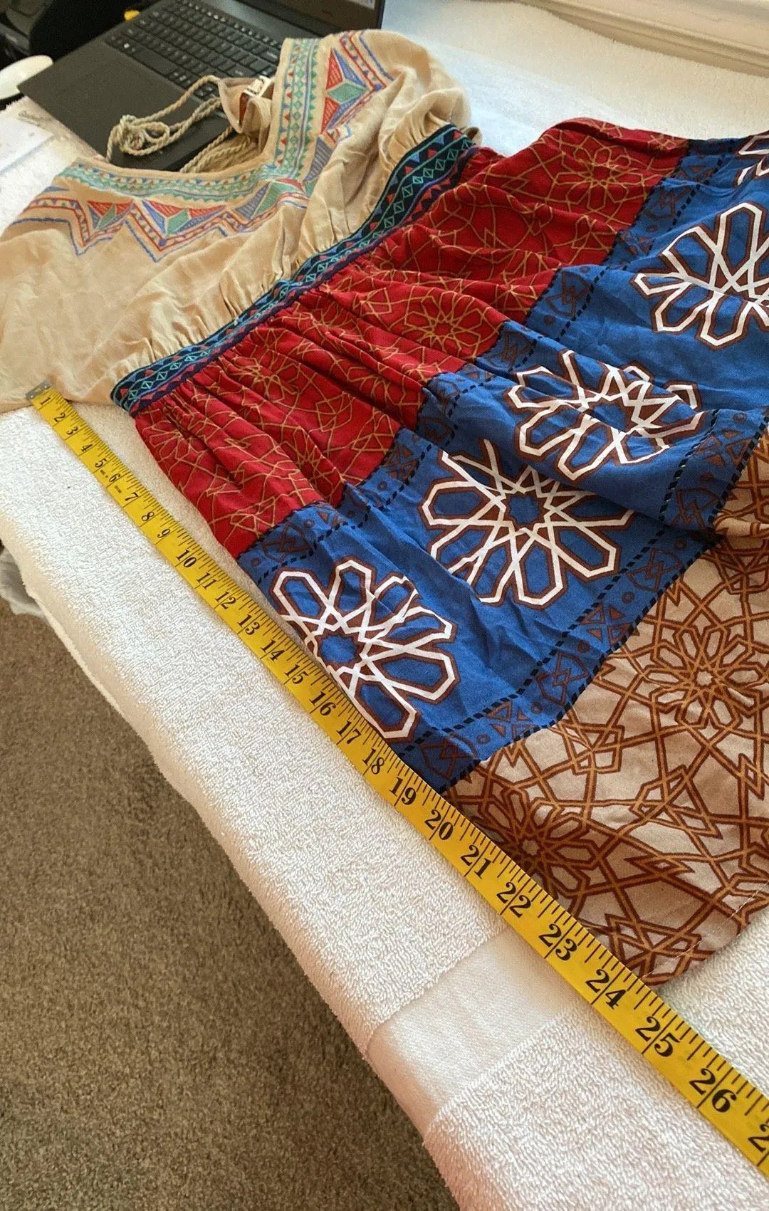 dress boho look tie in back size small NWT - Image 2