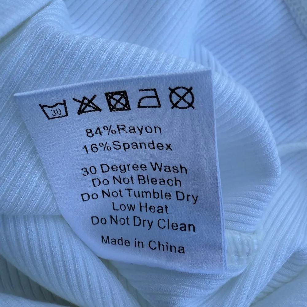 Inaka Basic Ribbed LS White Small  NWT IN PACKAGE - Image 7