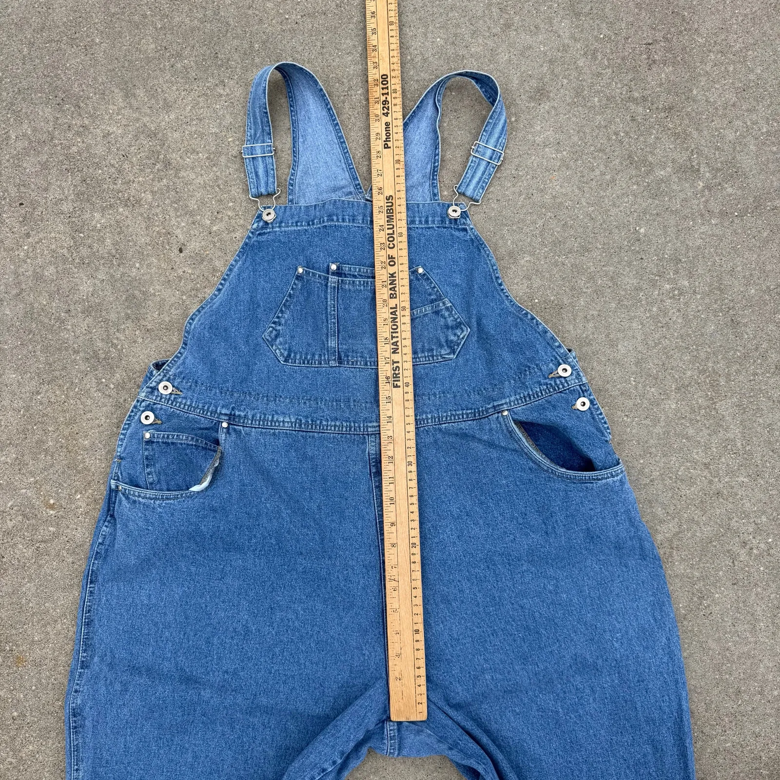 90s Y2K Xhilaration Plus Size 24W Blue Denim Overalls Streetwear Grunge Baggy - Image 6