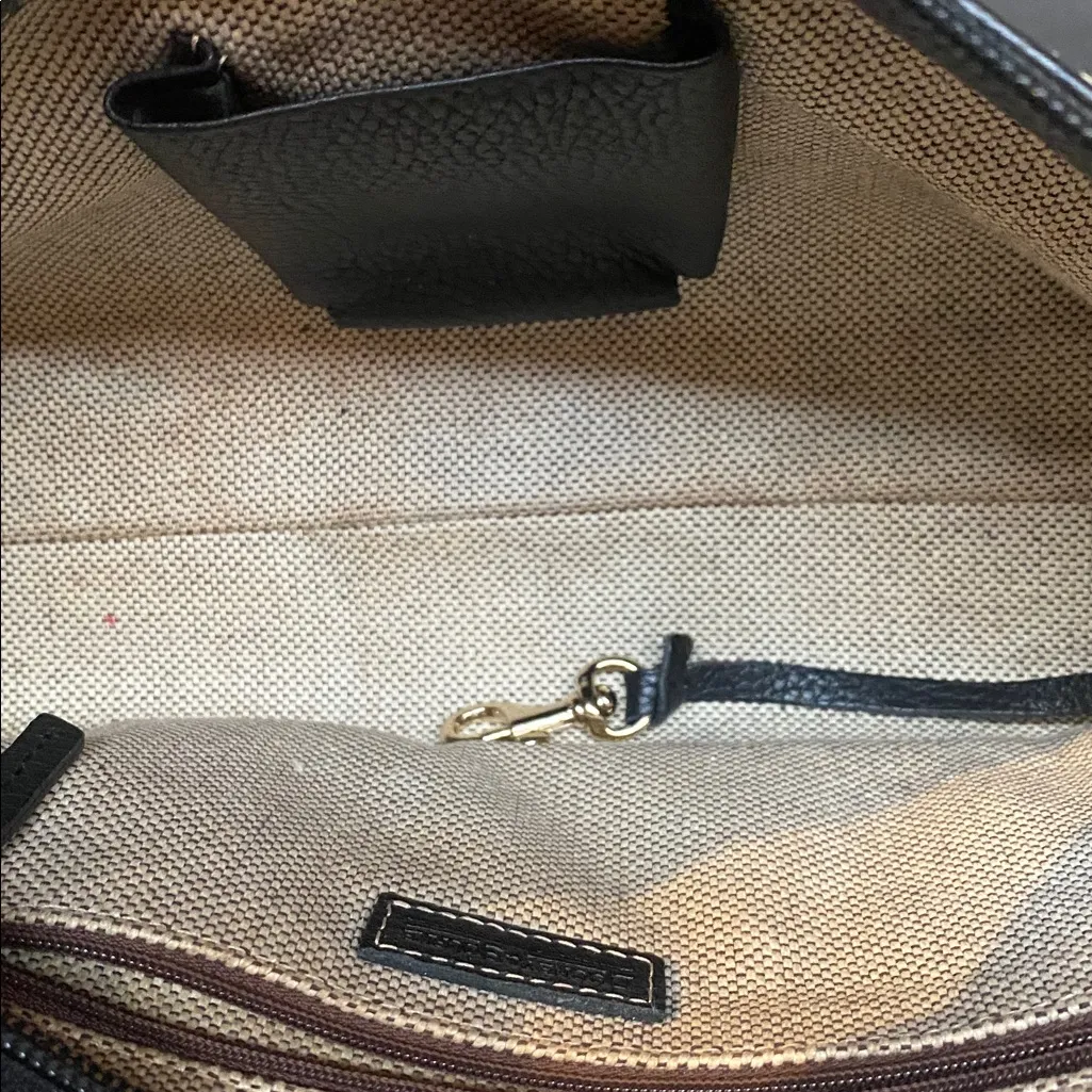 DOONEY BOURKE Black Slouch T’Moro Pebble Leather Shoulder Bag - Image 8