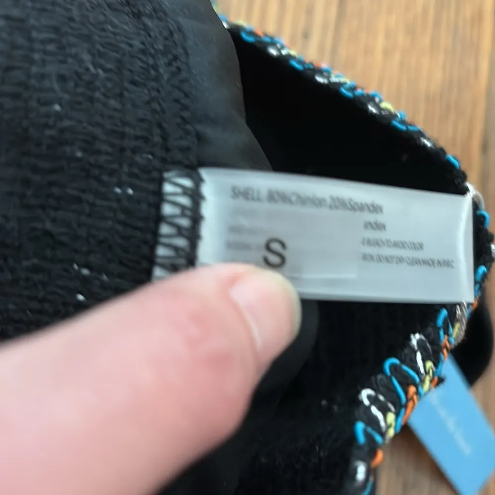 Paisley One Shoulder Woven Patchwork Black Bikini Set size S NWT swimsuit - Image 12