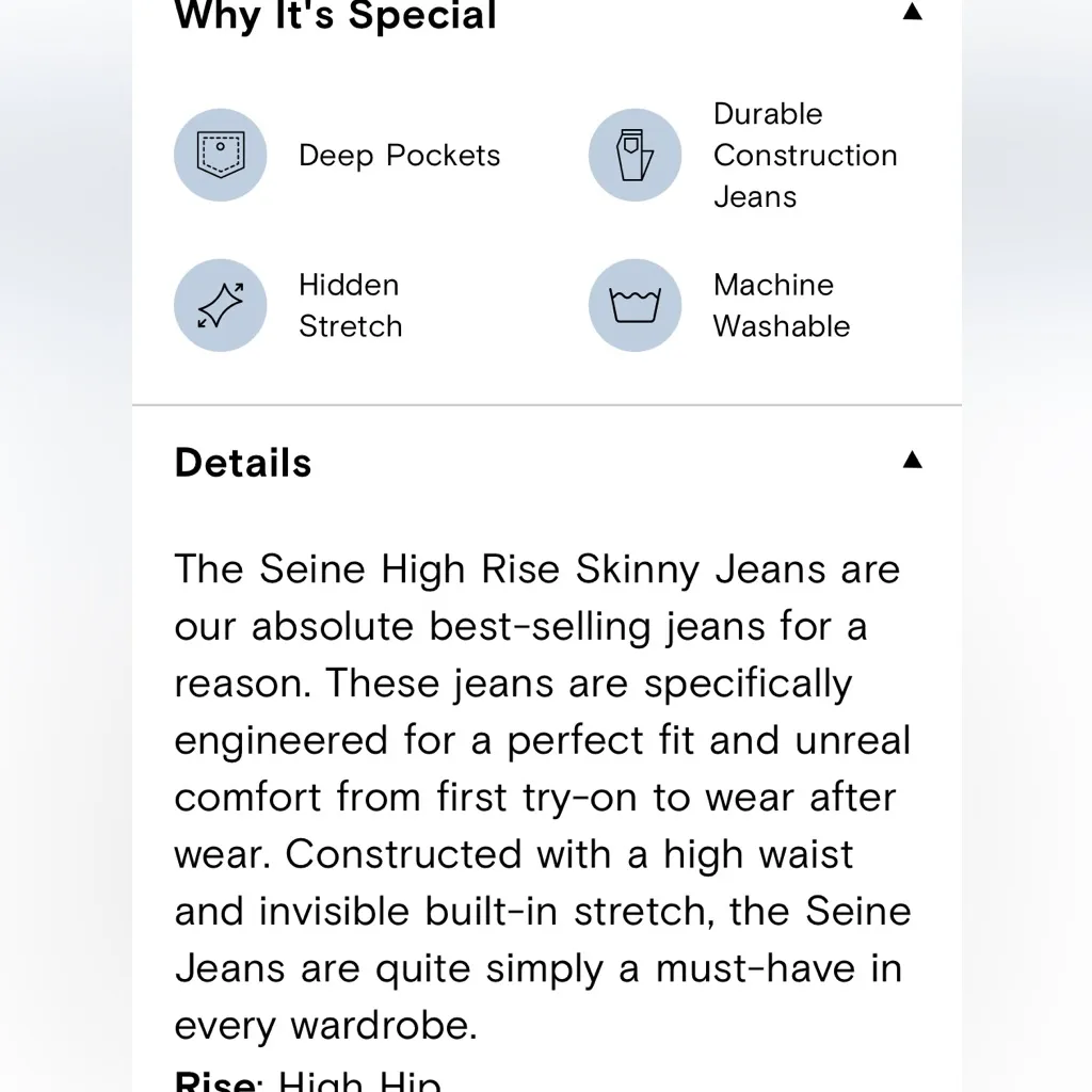 Universal Standard Plus Size Jeans High Rise Seine Skinny Solid Black 38/4XL NEW - Image 5