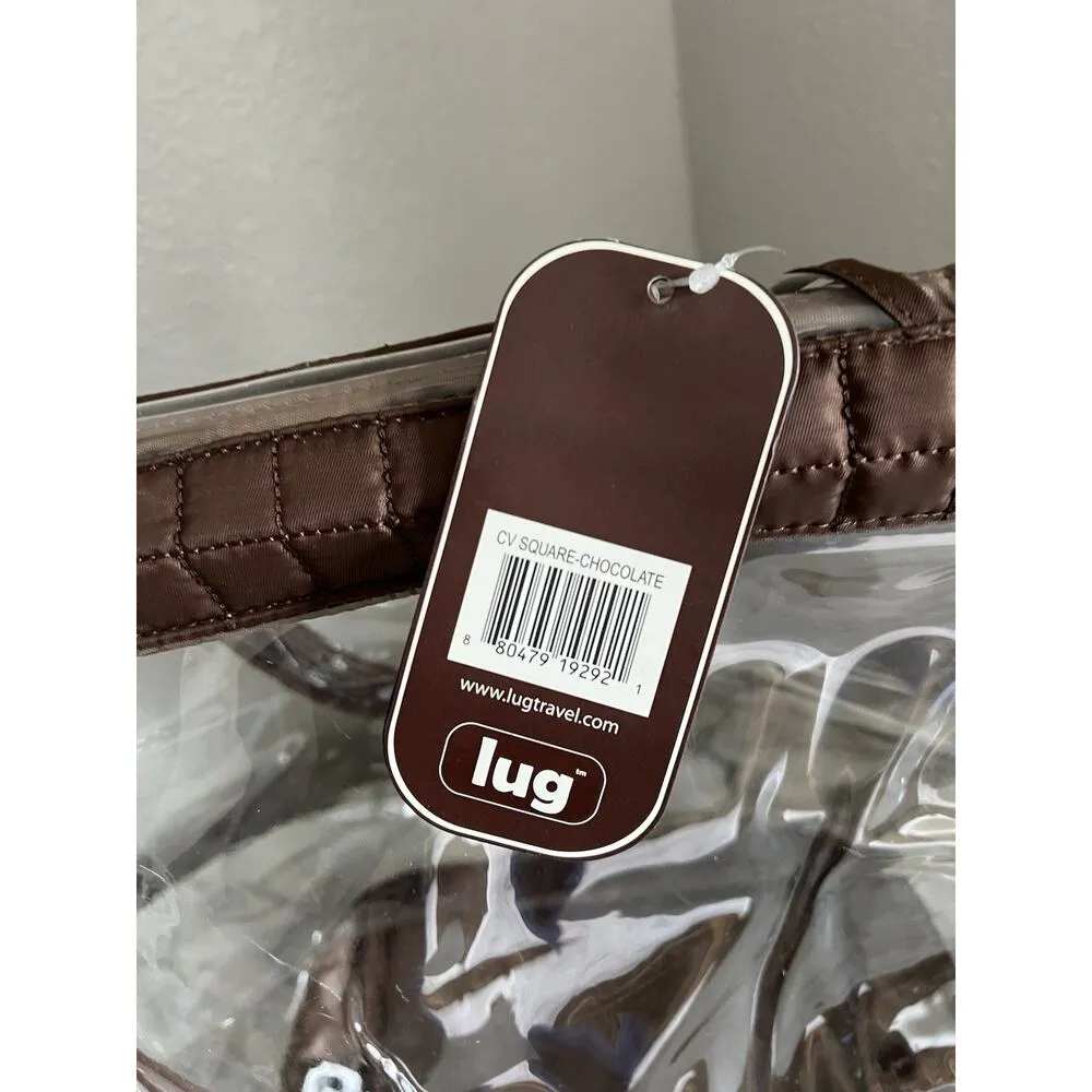 Lug Clearview Square Tote Bag Clear Chocolate Brown - Image 2