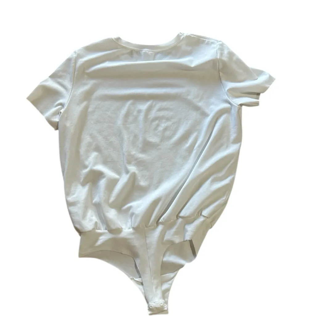 Commando Essential Cotton Crewneck Tee Bodysuit, White, Size Large, NWOT - Image 6