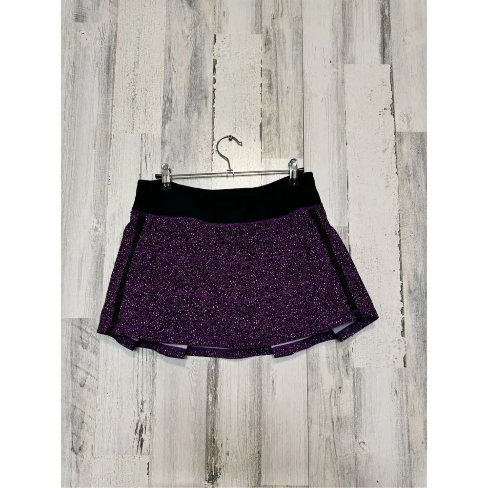 LULULEMON PACE RIVAL SKIRT 2 SIZE-6  Flashback Static Powdered Rose Tender Viole - Image 5