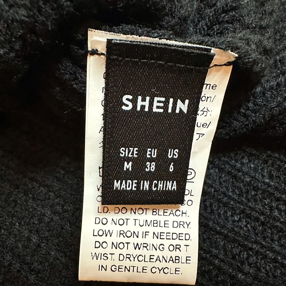 Women's Sweater Solid One Shoulder Sweater Size M Black Size M - Image 8