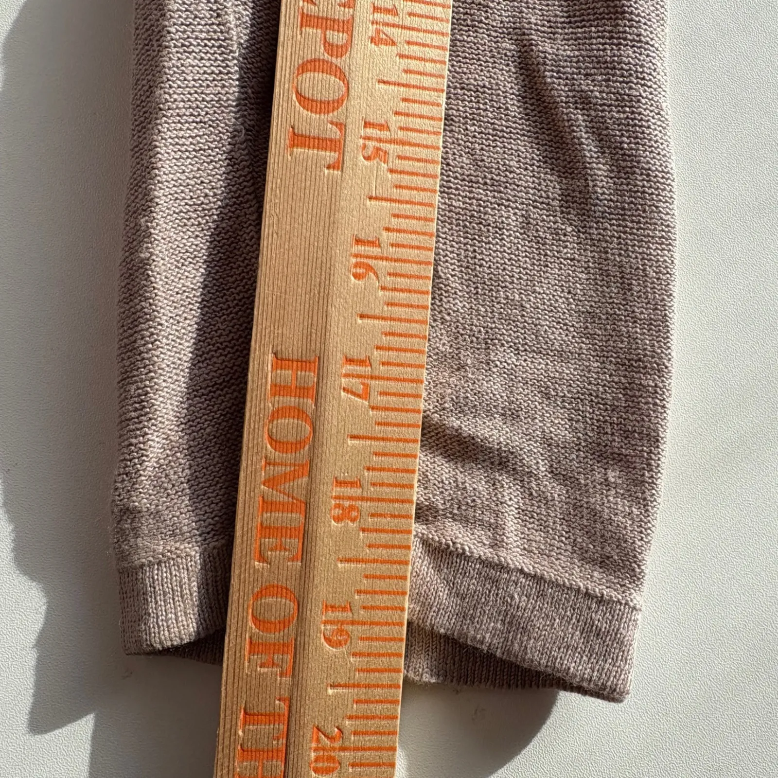 Garnet Hill Taupe Knit Sweater Textured 100% linen Long Sleeve Crew Neck Top M - Image 10