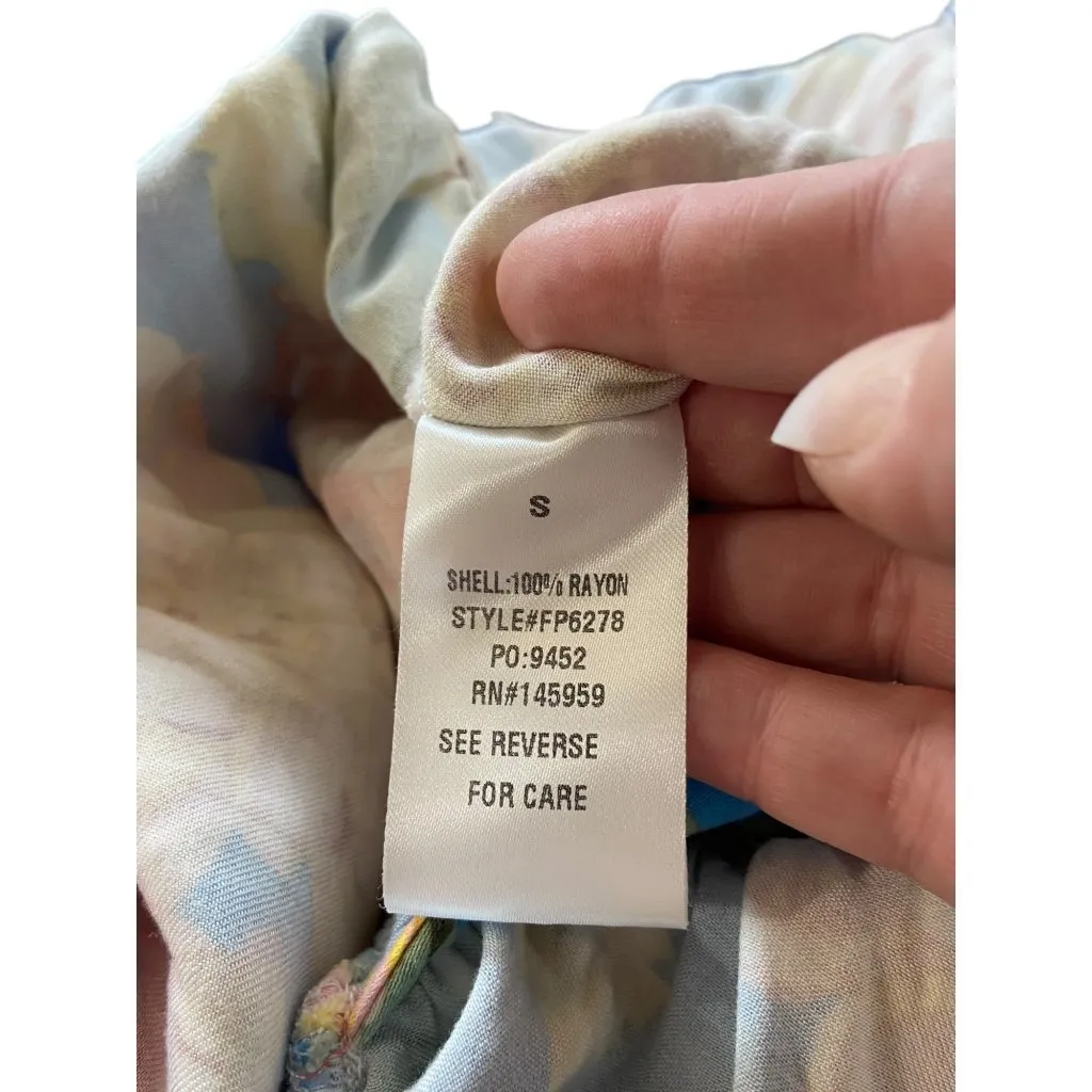 Vici Floral Jumpsuit Blue Size S - Image 4