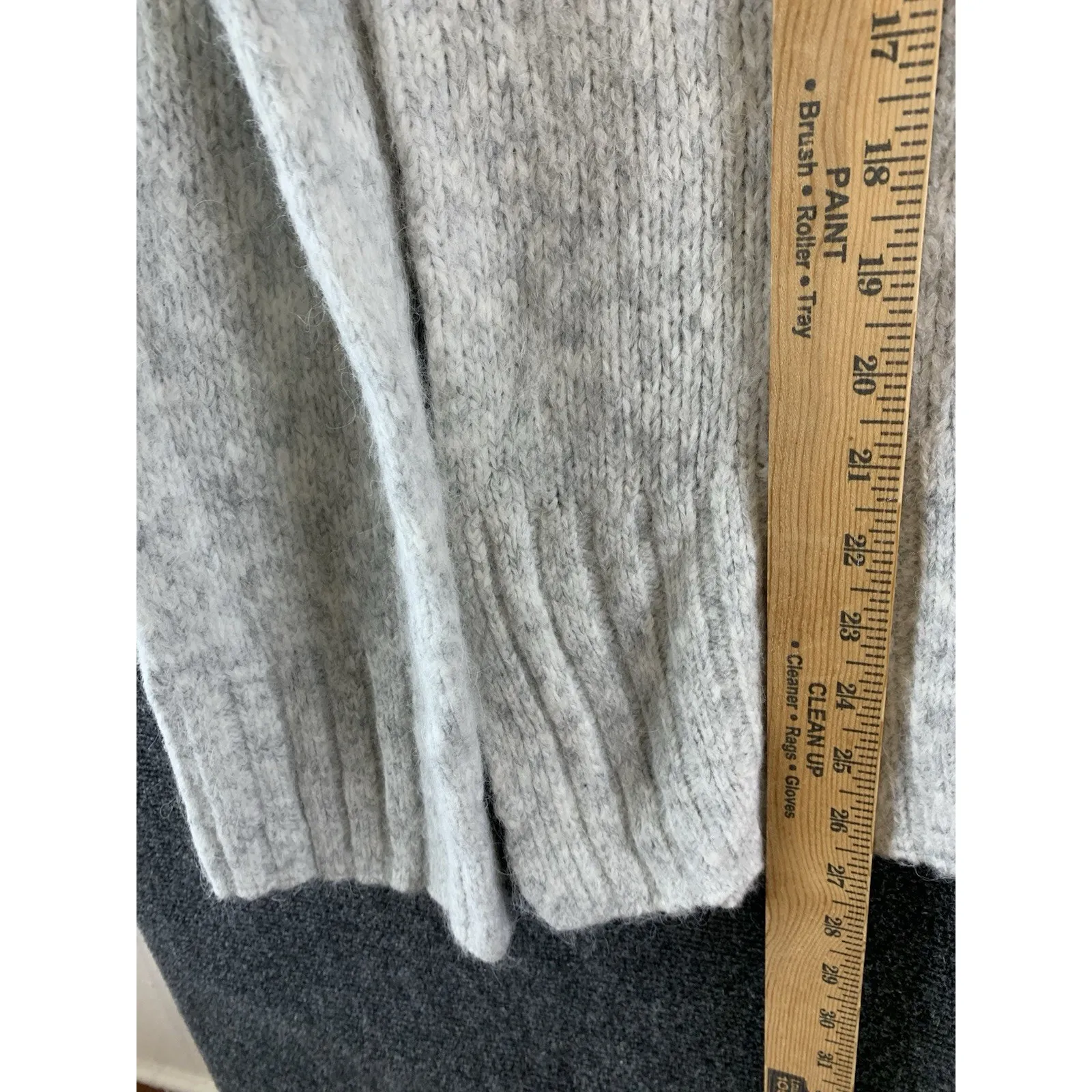 H&M Women’s Sweater Loose Fit Turtleneck 5% Alpaca Gray Long Sleeve Sz S NWT - Image 7