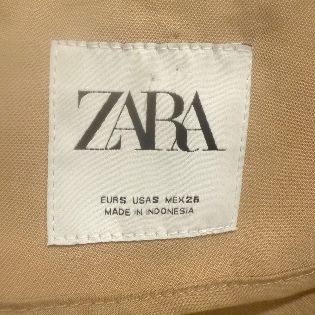 ZARA Open Front Long Trench Jacket in Tan - Image 7