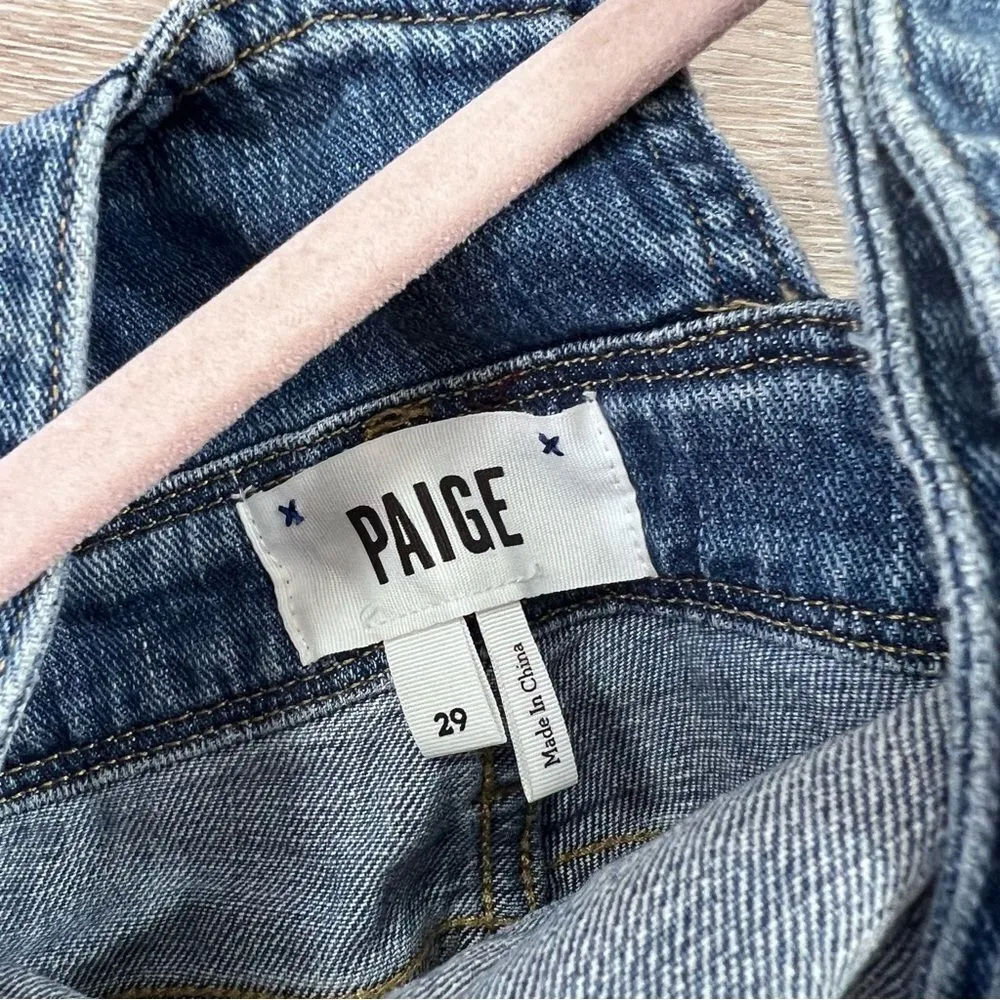 Paige distressed zip front overalls‎ - Image 4