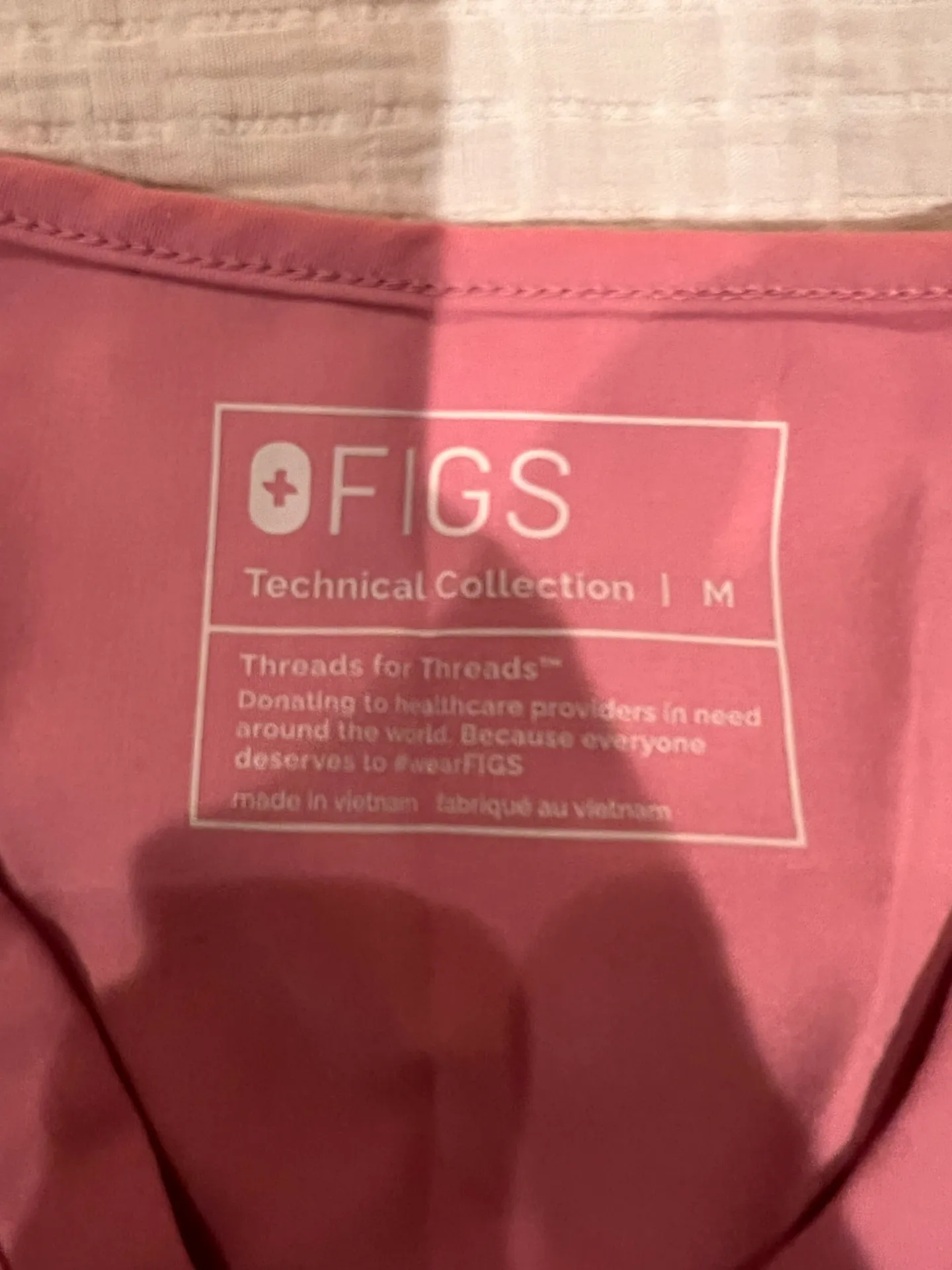 FIGS Scrub Top Bubblegum Pink - Image 2